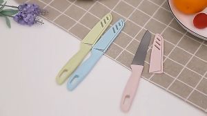 Dao Gọt Vỏ Trái Cây Dao Cắt Hoa Quả Có Nắp Đậy An Toàn Đa Năng Du Lịch Tiện Lợi