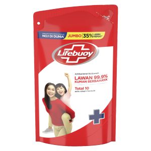 [HEMAT 30%] Lifebuoy Sabun Mandi Cair Body Wash Total 10 Antibakteri 800ml x2