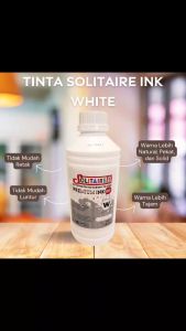 Polyflex Solitaire Tinta Ink Warna White Untuk Mesin DTF Paper Transfer Film 1L