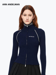 ANN ANDELMAN | Knit Cardigan Turtleneck Slim Fit Sweater