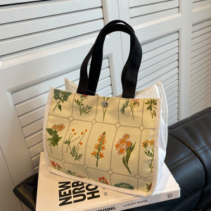 Túi Vải Canvas Thời Trang Cho Nữ Túi Đeo Vai Đơn Túi Xách Túi Học Sinh Túi Vải Cotton Phong Cách Hàn Quốc Túi Vải Cotton Thời Trang