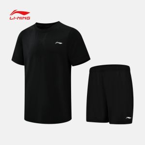 Li-Ning | Quần Áo Thể Thao Tay Ngắn Nhanh Khô Cho Cuộc Thi & Tập Luyện Badminton Thông Gió
