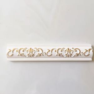 Phào chỉ tường nẹp chỉ nhựa ps 2cm hoa văn vàng