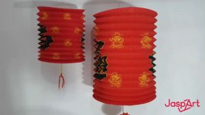 Lampion Imlek Motif Fuk Fu Lampion Kertas Untuk Sincia Tahun Naga 2024