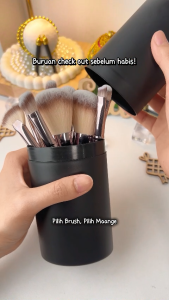 MAANGE 9Pcs Set Brush Makeup Kuas Eyeshadow Brush Kit Rambut Lembut Fluffy Alat Kecantikan Dengan Ember Kuas Organizer 52263