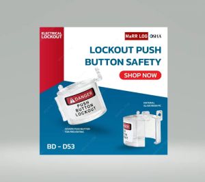 ล็อคปุ่มกดฉุกเฉิน แบบโปร่งใส Emergency Stop Lockout BD-D53 (MaRR LOG )