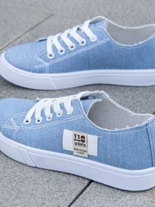 Giày Vải Đế Phẳng Đế Thấp Thường Ngày Cho Nữ Giày Cao Su Chống Mài Mòn Mùa Hè Thường Ngày Giày Bệt Bằng Vải Polyester