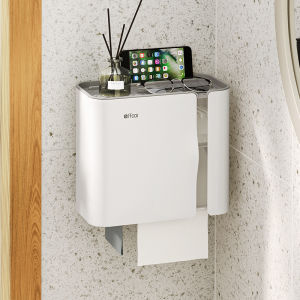 กระดาษทิชชู่ในห้องน้ำกระดาษทิชชู่แบบดึงกล่องกระดาษทิชชู่ชั้นวางกระดาษทิชชูแบบม้วนติดผนังแบบไม่เจาะรูกันน้ำสำหรับห้องน้ำ