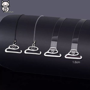 SHAN โปร่งใสที่มองไม่เห็น บรอนเพลง Bra Strap สำหรับชุดชั้น สายคล้องคอผู้หญิง ลื่น สายคล้องกัน โปร่งใส