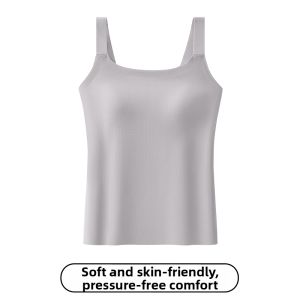 MiiOW | Ice Silk Seamless Spaghetti Strap Padded Bra and Cami One-piece Intimates