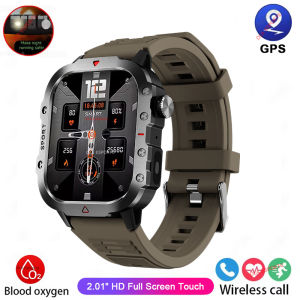 2026 New Military Smart Watch Men 3ATM Outdoor Sports Fitness Tracker Blood Pressure Health Monitor BT Calls GPS Smartwatch Hw12