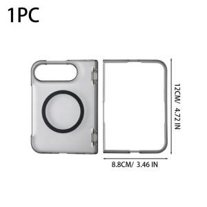 For iPhone Duo Magnetic Case Matte PC Full Hinge Coverage Wireless Charging Compatible Anti Fingerprint Drop Resistant 8.8x12cm