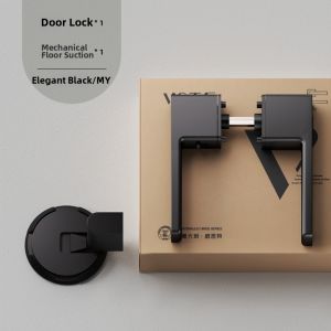VAISITE | Magnetic Silent Interior Door Lock Black Minimalist Straight Lock