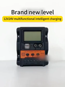 Photovoltaic Solar Controller 12V/24V with LCD Time Control Safety ProtectionLight-Controlled