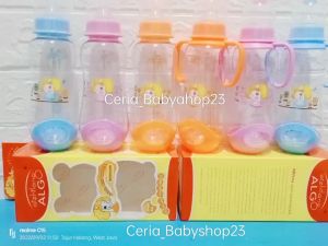 3PCS BOTOL SUSU BAYI 260ML BABY FEEDING BOTTLE ALGO 8201 UNTUK USIA BAYI 6 BULAN KE ATAS BPA FREE BAHAN PP BERKUALITAS BISA DIREBUS