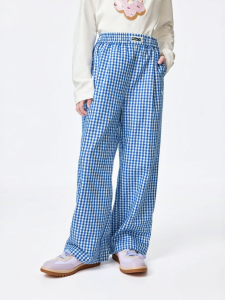 PUMA | Kids Girl Cute Energetic Blue and White Plaid Casual Pants