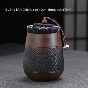 Hũ Đựng Trà Gốm Chống Ẩm Thiết Kế Đơn Giản