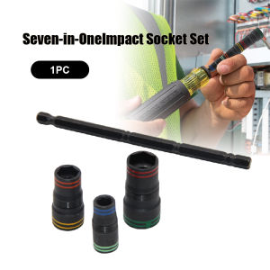 7-in-1 High Torque Magnetic Impact Sleeve Set Double Headed Concave Hexagonal Maintenance Tool Repair Accessory