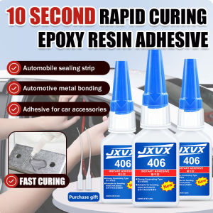 JXVX Extra Strong Multipurpose Superglue 406 Quick Instant Adhesive Cyanoacrylate Hardware Metal Automobile Wood Crafts Hobby Plastic Toys Seconds Bond 20 g with Dispenser