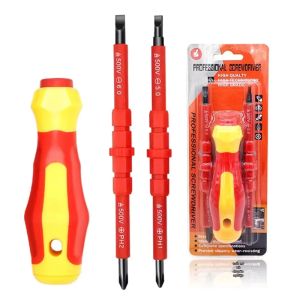 Bộ Tua Vít Cách Điện 3 Trong 1 Mới Năm 2026 Đầu PH1/PH2 Đầu Chữ Thập & Đầu Dẹt Đạt Chứng Nhận VDE An Toàn 1000V Dụng Cụ Thợ Điện Đa Năng Thép Hợp Kim