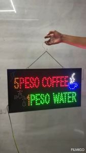 Jasongo123 Energy saving light billboard 5Pesos Coffee 1Peso Water-LEDSIGN (Large)