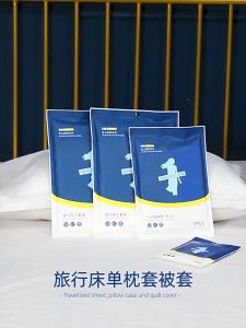 Disposable Bed Sheet Pillow Case Travel Bedsheet Cover Hotel Bedsheet Disposable Travel Bed Cover Kain Katil Pakai Buang
