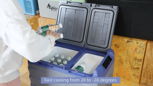 【New arrivals】Alpicool NLS Series Portable Car Refrigerator 12V/24V/220V Car and Home Dual-use Compressor Refrigeration (Dual Temperature and Dual Control)