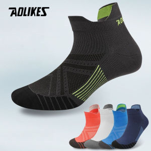 AOLIKES 1 Pair Running Socks Summer Fitness Sports Quick Drying Sweat Breathable Marathon Running Socks Anti-friction Soft Socks