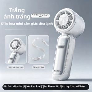 Nengshi | Quạt Mini Gấp Đeo Cổ Thiết Kế Di Động Mạnh Mẽ Làm Mát Im Lặng