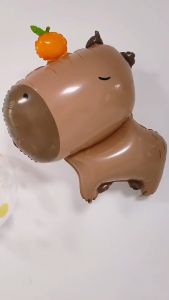 Balon Foil Animal Capy Bara Jumbo Balon Foil Coklat CapyBara Balon Dekorasi Pesta Ulang Tahun
