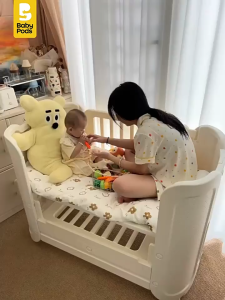Giường cũi nôi di động đa năng cho bé Babypods nhựa nguyên sinh cao cấp ghép cạnh giường ba mẹ