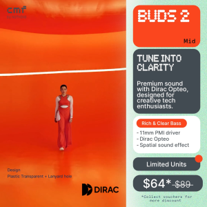 [NEW] CMF Buds 2 | PMI Driver with Dirac Opteo | Hybrid Active Noise Cancellation | 6HD Mic | Spatial Audio