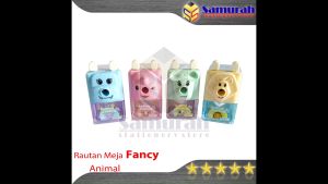 Rautan Pensil Putar Fancy Motif Animal / Pencil Sharpener Sapi - Singa - Badak - Kuda Nil / Serutan Meja Mekanik Manual