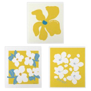 Thụy Điển Dishcloths Thân Thiện Với Môi Trường Bột Gỗ Nhà Bếp Có Thể Tái Sử Dụng Vải Làm Sạch Hoa Dại Hoa Văn Vải Không Dệt Rửa Nhà Món Ăn Vải