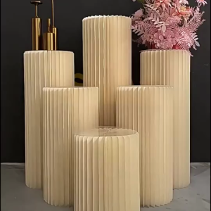 Folding Cake Stand Round Paper Dessert Table For Baby Shower Birthday Party Wedding Window Display Decoration