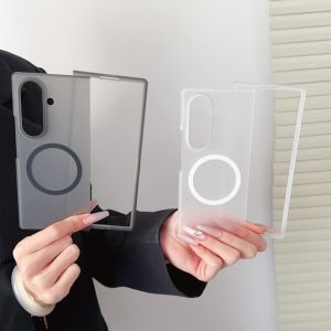 Matte Transparent Magnetic For Magsafe Phone Case For Samsuang Galaxy Z Fold 8 Ultra 7 6 5 4 3 Shockproof Protective Hard Cover