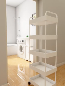 Wheeled Multi-Tier Storage Trolley | 3-5 Tiers Optional • Laundry Room/Garage Universal Shelf #XTC