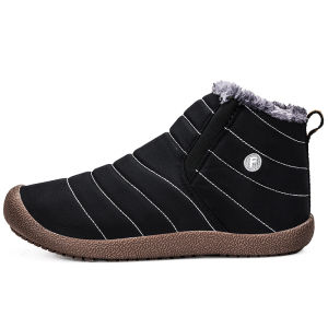Snow Boots Mens Northeast Outdoor Non Slip Winter Fleece-lined Thickening Thermal Cotton Shoes Waterproof 47 Plus Size Couple Womens Shoes