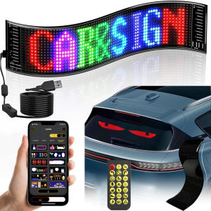 Màn Hình LED Cuộn Thông Minh Điều Khiển Bằng USB 5V Bluetooth Ứng Dụng Có Thể Lập Trình Văn Bản Mô-đun Xe Hơi Hiển Thị Quảng Cáo Sáng Với Tính Năng Điều Chỉnh Độ Sáng