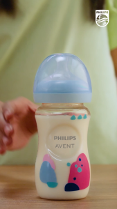 Bộ Quà Tặng Chào Đón Bé Yêu Philips Avent - Bình sữa PPSU ti ngậm và cọ rửa bình