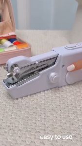 Handheld Sewing Machine Electric Handy Sewing Machine Quick Portable Mending Machine perfect for Beginners Sewing Curtain DIY Fabric Cloth Jeans Pet Clothes Home Travel Use