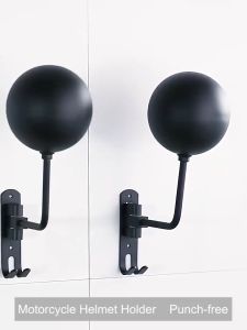 Motorcycle helmet holder hook cap storage rack coat hook key hook wall-mounted/standing