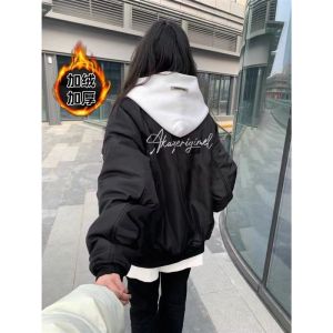 แจ็คเก็ตบินสไตล์อเมริกันสำหรับผู้ชายและผู้หญิง ฤดูใบไม้ผลิและฤดูร้อน ทรงหลวม ทรงหลวม ทรงลำลอง แจ็คเก็ตเบสบอล แจ็คเก็ตแฟชั่น