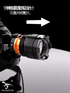 SMILINGSHARK K255B Senter Kepala LED Senter Kepala Zoom Cahaya Putih dan Sensor Gerak Super Terang Dapat Diperbesar USB Dapa