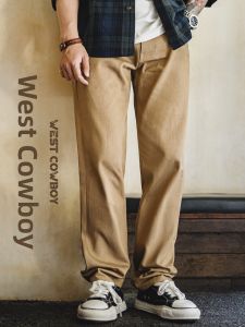 MADEN | Retro Western Straight Leg Raw Denim Pants for Spring