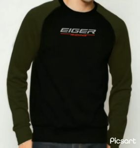 Jaket Sweater Crewneck Reglan OUTDOOR Riding Big Size 2 Warna - Ready Size S/M/L/XL/XXL/3XL