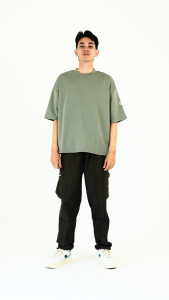 TENDENCIES Tshirt Boxy Fit Cloud Crop Olive