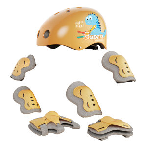 SUPER YOUNGSTER | Child Safety Gear Skateboard Set Knee Pads Elbow Pads Anti-Fall Bike Riding Helmet
