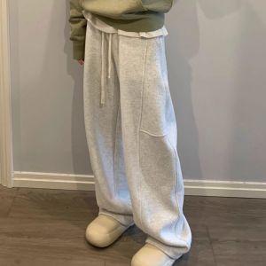 Quần Ống Rộng Cho Bà Bầu Mùa Xuân Thu Quần Dài Thoải Mái Không Bó Bụng Quần Dài Thường Ngày Cho Bà Bầu Mùa Thu Đông