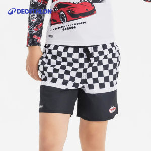 Decathlon Kids Beach Shorts Swimmable Beach Pants for Boys And Girls Lightweight Polyester Casual mid Waist Five Inch Pants